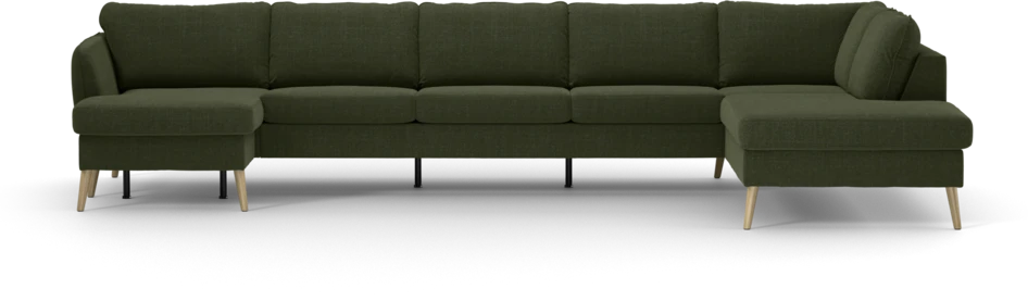 County - 4-sits soffa med schäslong vänster och divan höger - Grön