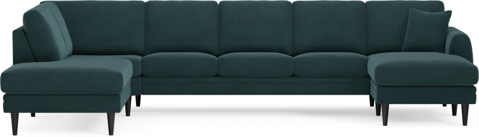 Eden - 3-sits soffa med divan vänster och schäslong höger - Blå