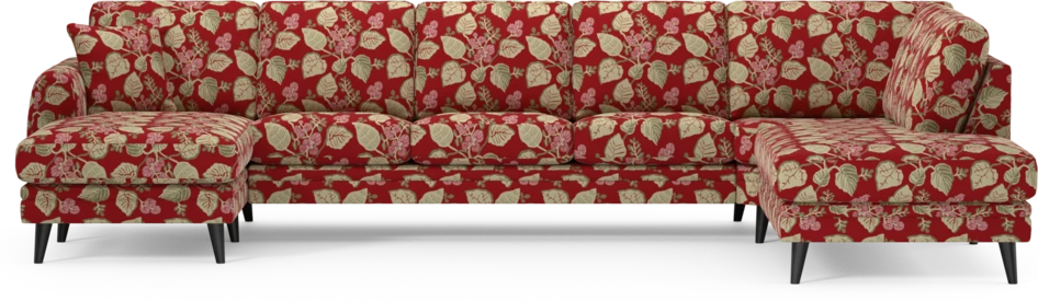 Eden - 3-sits soffa med schäslong vänster och divan höger - Flerfärgad