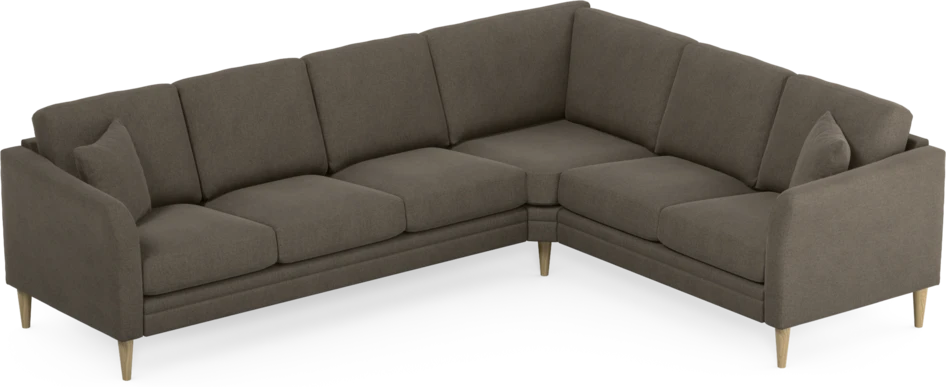 Eden - Hörnsoffa, 3+2-sits - Brun