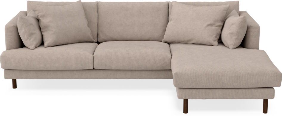 Harper - 4-sits med schäslong höger  - Beige