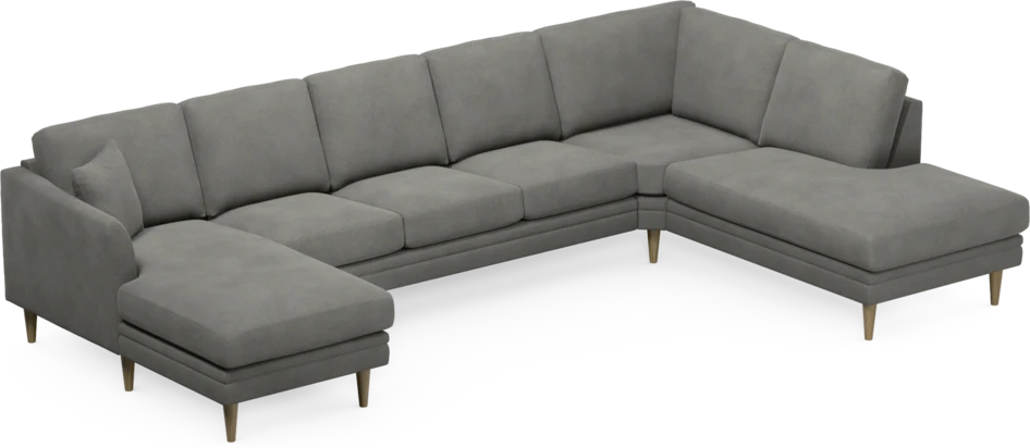 Eden - 3-sits soffa med schäslong vänster och divan höger - Grå