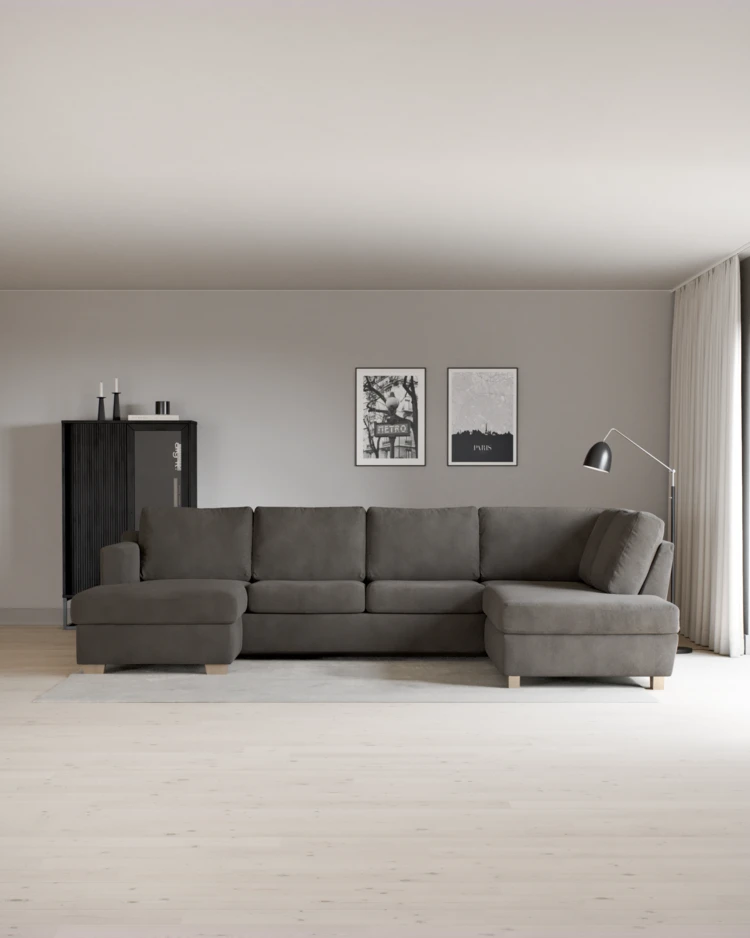 Friday - 3-sits soffa med schäslong vänster och divan höger - inspiration
