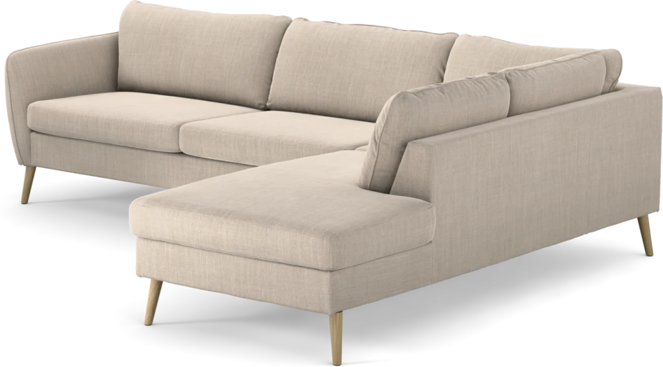 County - 2,5-sits soffa med divan höger - Beige