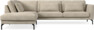 Willow - 3-sits soffa med divan vänster, fast klädsel - Beige