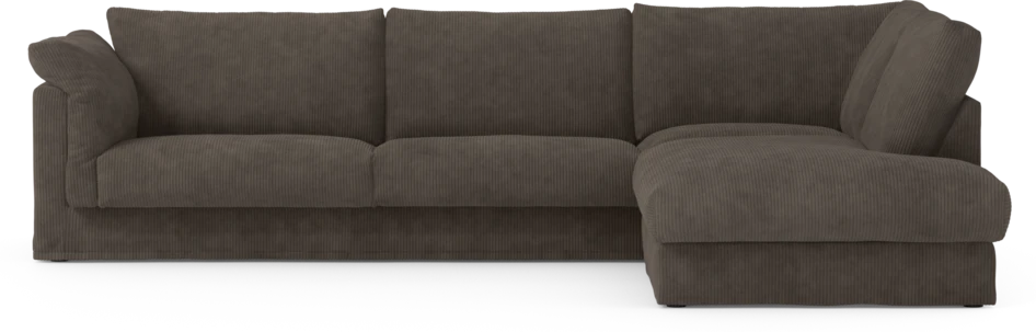 Cherrie Klädsel - Klädsel till 3-sits soffa med divan höger - Brun