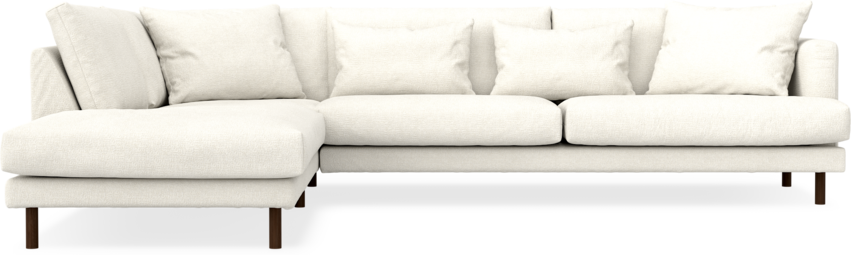 Harper - 3-sits soffa med divan vänster - Vit