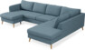 County - 3-sits soffa med schäslong vänster och divan höger - Blå