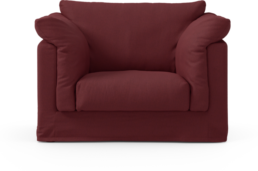 Cherrie - Fåtölj med kappa - Röd