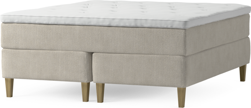 Delux Exclusive - Kontinentalsäng, dubbelsäng med bäddmadrass och sängben