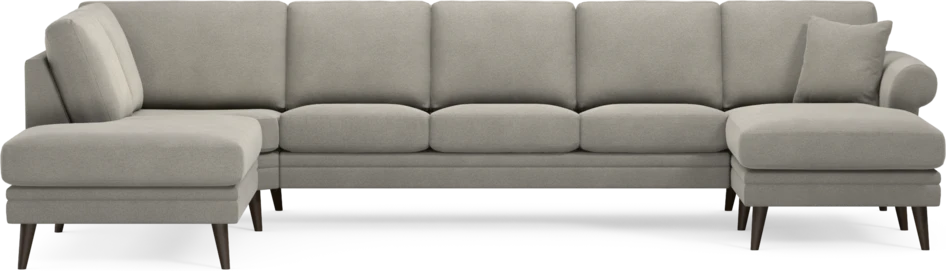 Eden - 3-sits soffa med divan vänster och schäslong höger - Grå