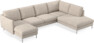 Madison Lux - 2-sits soffa med schäslong vänster och divan höger - Vit