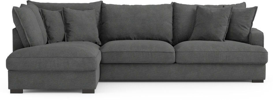 Mila - 3-sits soffa med divan vänster - Grå