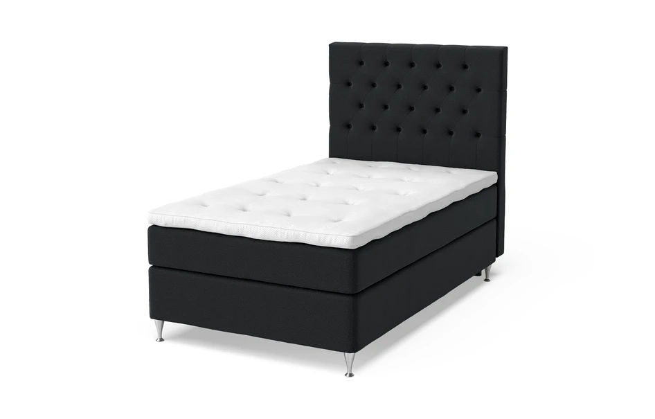 Sleep Delux - Kontinentalsäng, enkelsäng med bäddmadrass Dream Delux vit - Grå