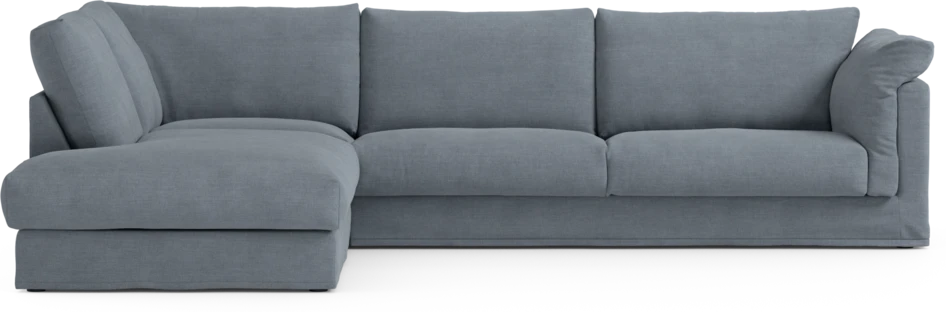 Cherrie Klädsel - Klädsel till 3-sits soffa med divan vänster - Blå