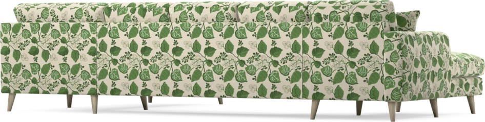 Eden - 3-sits soffa med schäslong vänster och divan höger - Flerfärgad