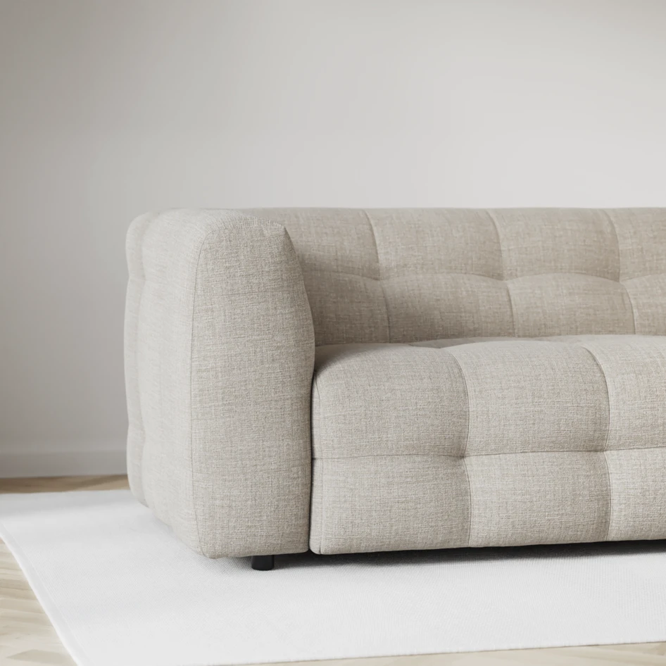 Bella - 3-sits soffa med divan vänster - Beige