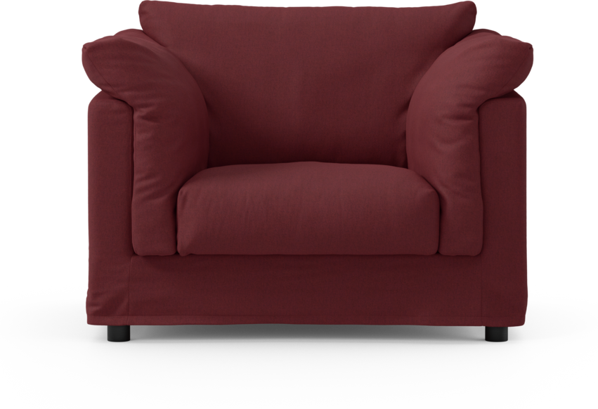 Cherrie - Fåtölj med kappa - Röd