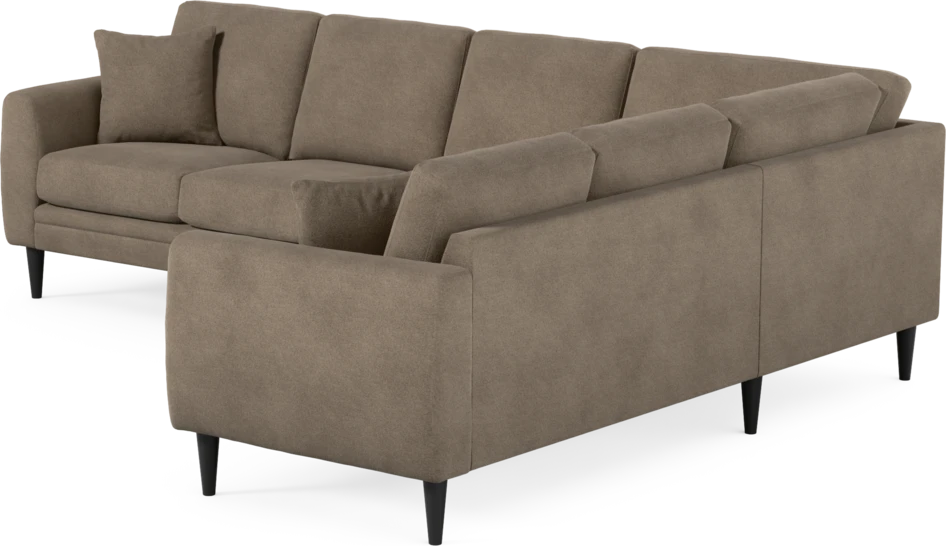 Eden - Hörnsoffa, 3+2-sits - Brun