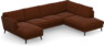 Madison Lux - 2-sits soffa med schäslong vänster och divan höger - Orange