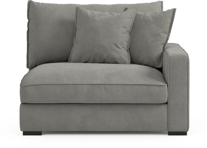 Rossi - 1,5-sits med armstöd höger - Grå