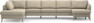 County - 4-sits soffa med divan vänster och schäslong höger - Beige
