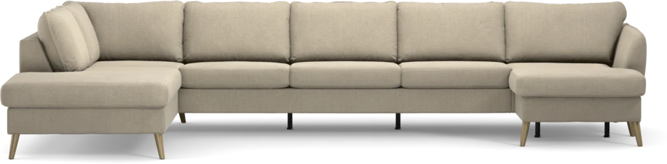 County - 4-sits soffa med divan vänster och schäslong höger - Beige