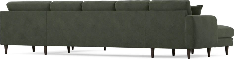 Eden - 3-sits soffa med schäslong vänster och divan höger - Grön