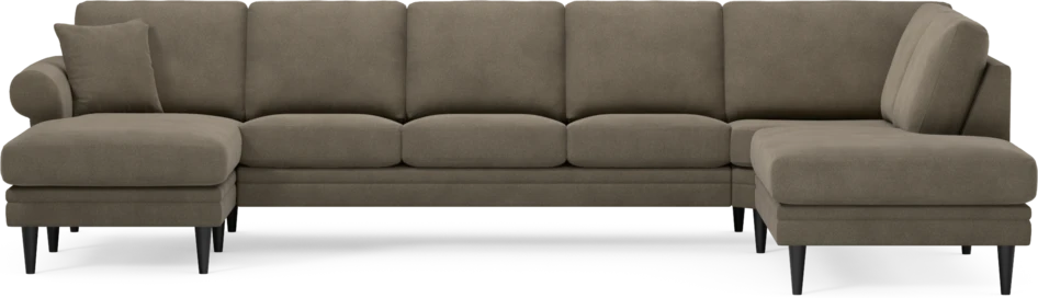 Eden - 3-sits soffa med schäslong vänster och divan höger - Beige
