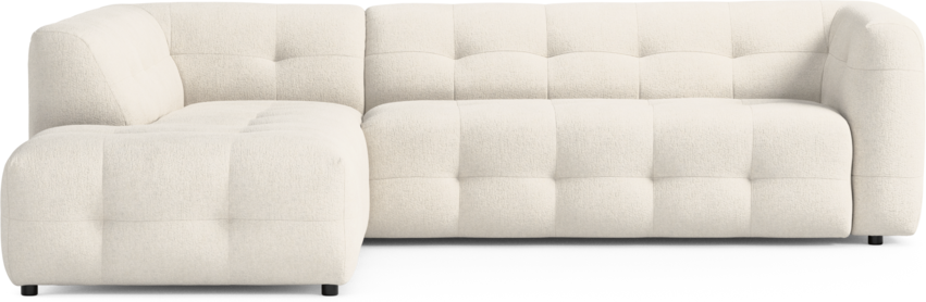 Bella - 3-sits soffa med divan vänster - Vit