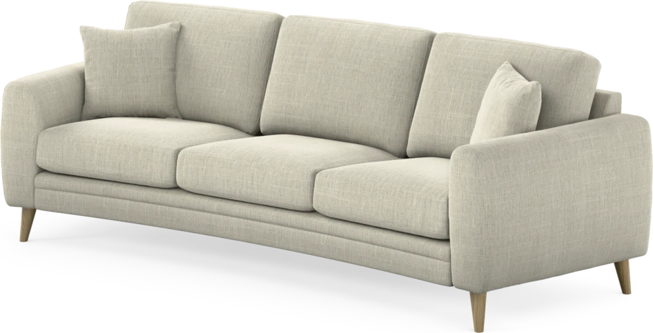 Eden - 3-sits soffa svängd - Beige