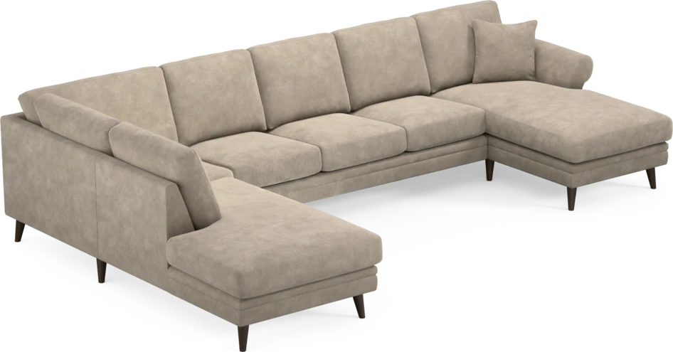 Eden - 3-sits soffa med divan vänster och schäslong höger - Beige