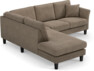 Eden - 2-sits soffa med divan - Brun
