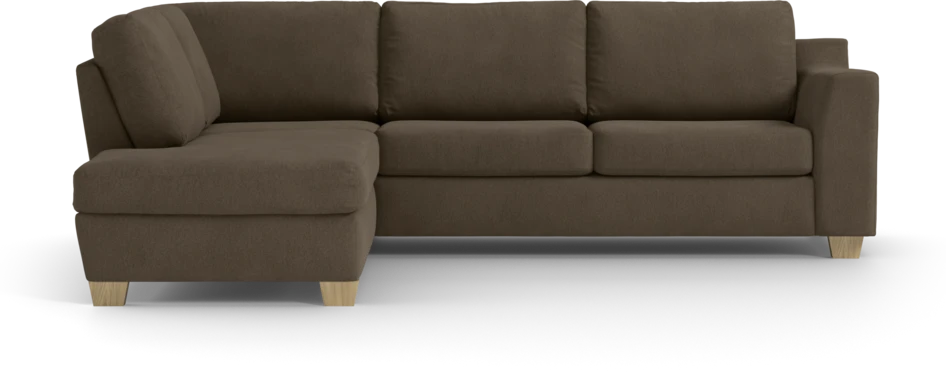 Friday - 2,5-sits soffa med divan vänster - Brun