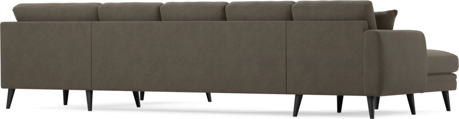 Eden - 3-sits soffa med schäslong vänster och divan höger - Brun