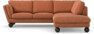 Madison Lux - 2-sits soffa med divan höger - Orange