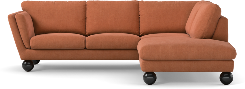 Madison Lux - 2-sits soffa med divan höger - Orange