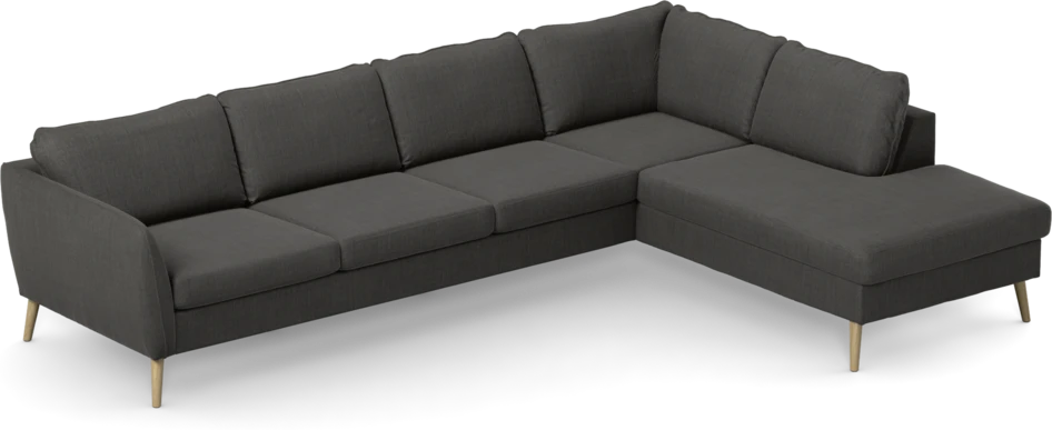County - 3-sits soffa med divan höger - Grå