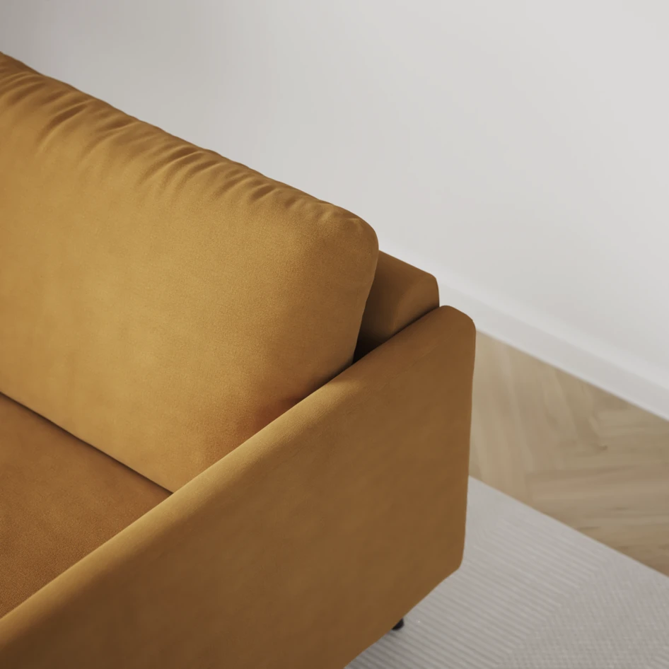 Madison Lux - Hörnsoffa 2+3-sits, hörn 1 - Gul