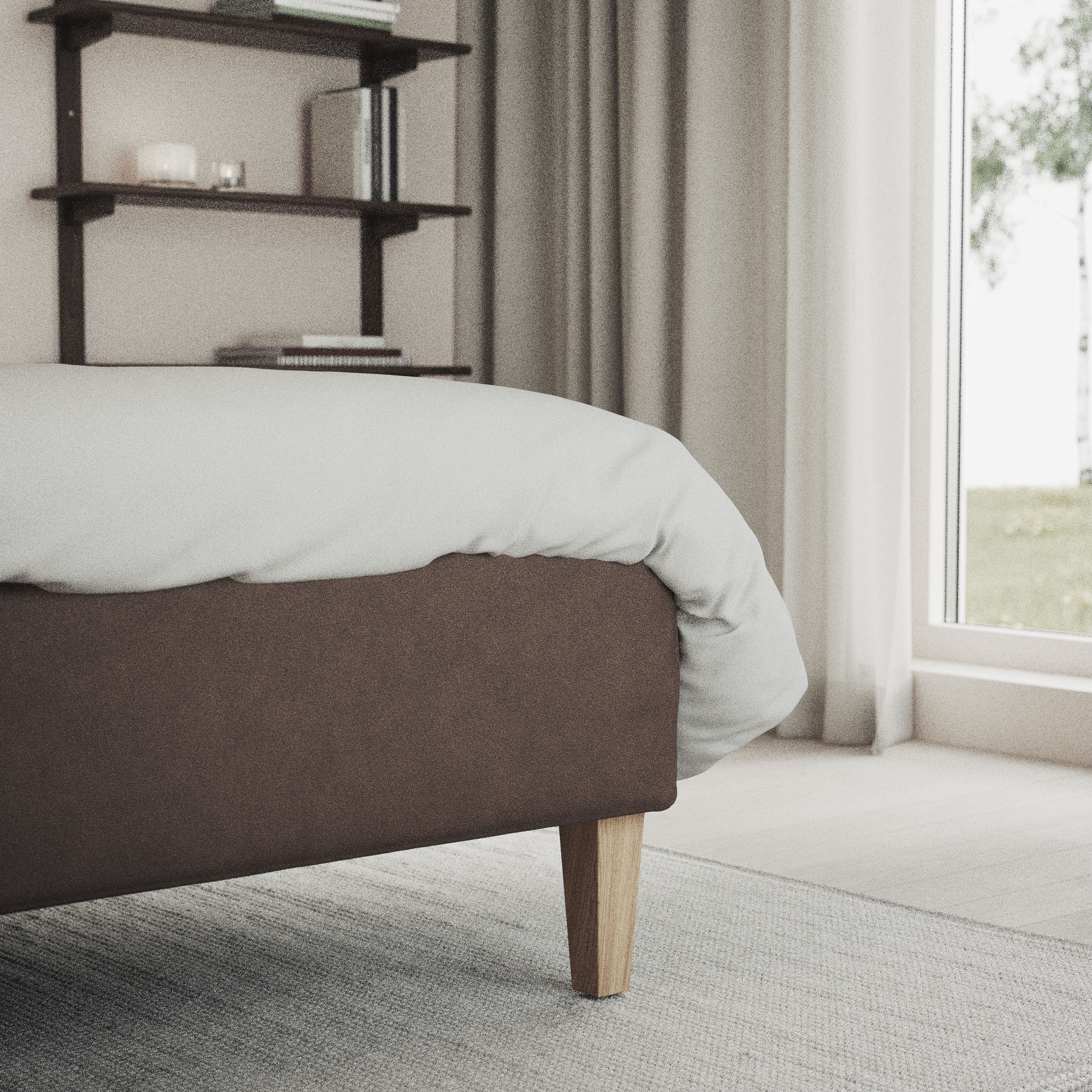 Delux Exclusive - Kontinentalsäng, enkelsäng 120 cm med bäddmadrass och sängben - inspiration