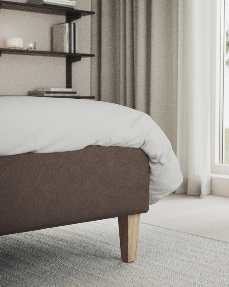 Delux Exclusive - Kontinentalsäng, enkelsäng 120 cm med bäddmadrass och sängben - inspiration