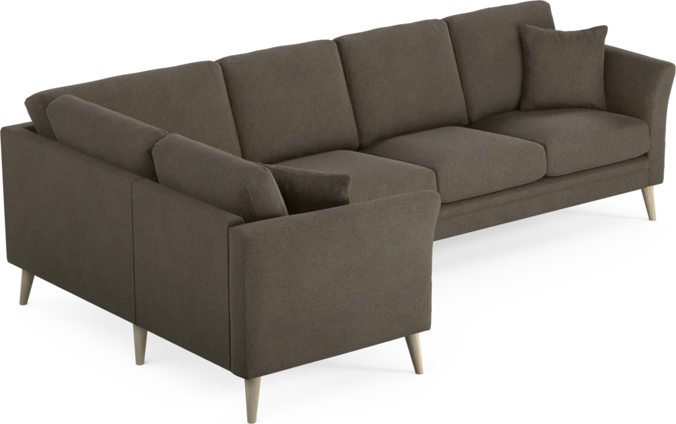 Eden - Hörnsoffa, 1+3-sits - Brun