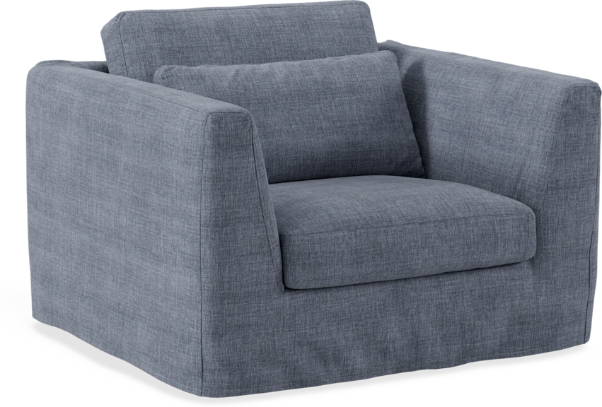 Willow - Fåtölj, med kappa - Blå