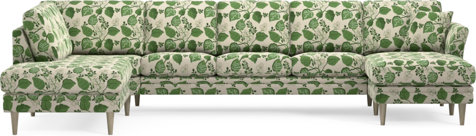 Eden - 3-sits soffa med divan vänster och schäslong höger - Flerfärgad
