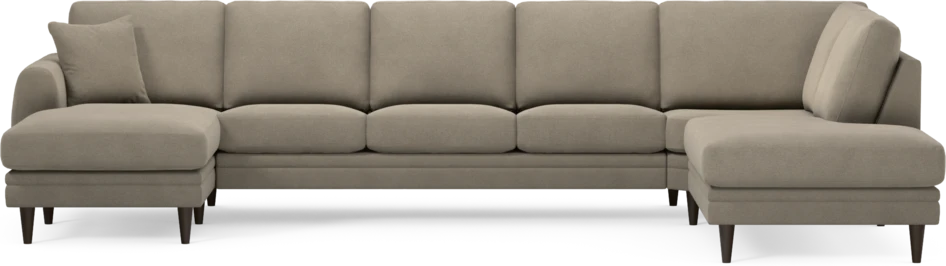 Eden - 3-sits soffa med schäslong vänster och divan höger - Beige