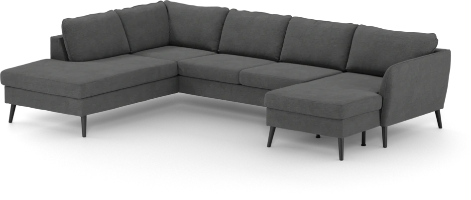 County - 3-sits soffa med divan vänster och schäslong höger - Grå
