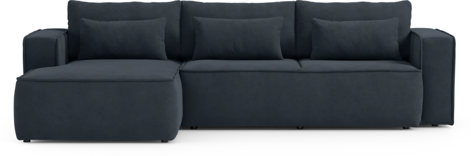 Ide - Bäddsoffa 3-sits med schäslong vänster - Blå