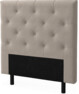 Delux Pikerad Låg - Sänggavel, 90-210 cm - Beige