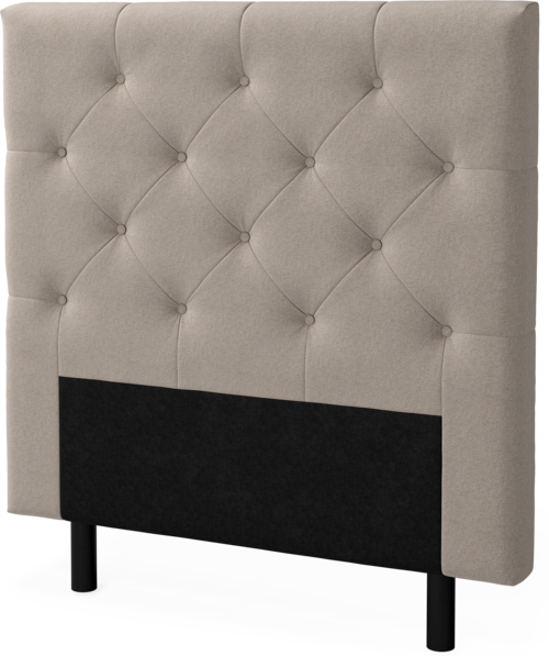 Delux Pikerad Låg - Sänggavel, 90-210 cm - Beige