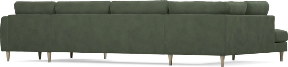 Bridge - 3-sits soffa med divan vänster och schäslong höger - Grön